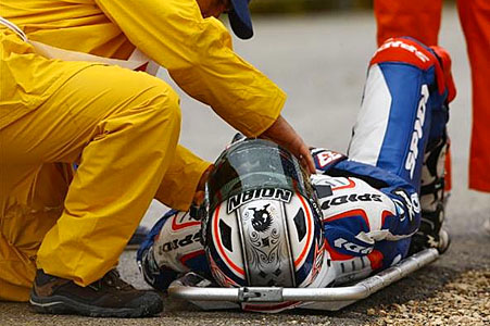 Авария лишила Марко Меландри шанса на победу.