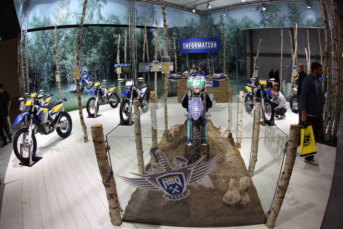 На EICMA 2012 компания Husaberg оформила свой стенд весьма оригинально