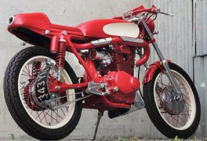 Создан Кастом Honda CB350 Red Rocker