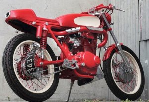 Создан Кастом Honda CB350 Red Rocker Создан Кастом Honda CB350 Red Rocker