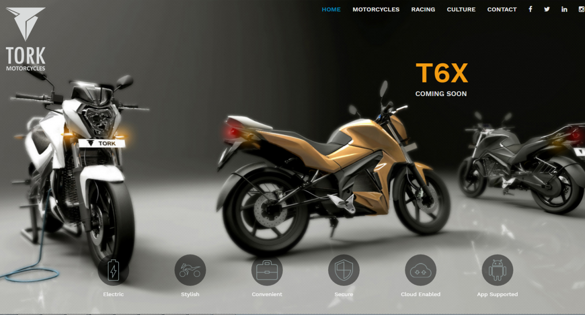 Первый электромотоцикл из Индии «Tork T6X» Первый электромотоцикл из Индии «Tork T6X»