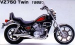 Информация по эксплуатации, максимальная скорость, расход топлива, фото и видео мотоциклов VZ750 Twin 1985
