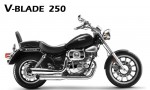 Информация по эксплуатации, максимальная скорость, расход топлива, фото и видео мотоциклов V-Blade 250i (2013)